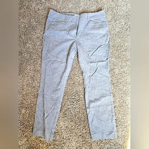 Loft Light Gray Sutton Slim Fit Pants - Picture 1 of 9